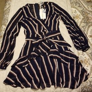 NWT! Hello Molly Navy Striped Dress - S